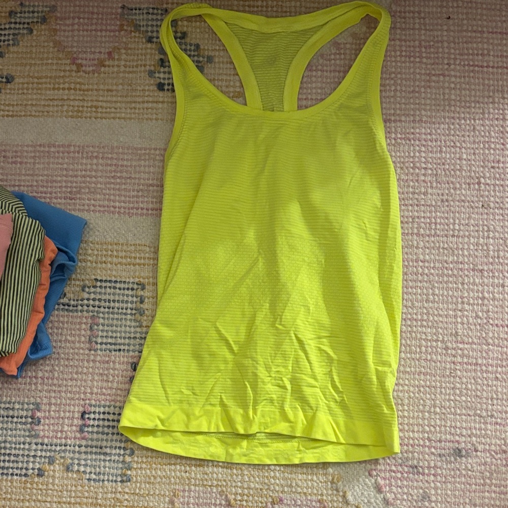 Lululemon Athletica Neon Yellow Tank Top